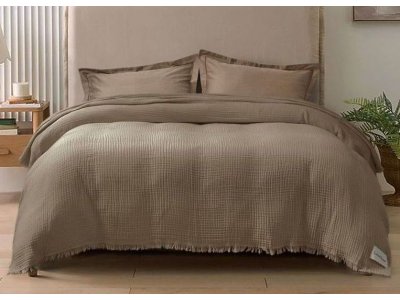 Покрывало Lotus Home - Napa muslin brown (Турция), 200 х 220 см Покрывало Lotus Home - Napa muslin brown (Турция), 200 х 220 см